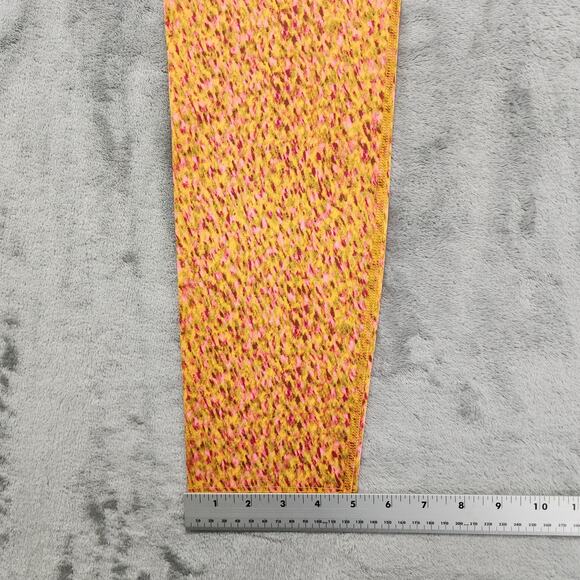 Lou & Grey Pants Womens L Orange Coral Multi Petaled Feel Good Pocket Leggings - Picture 9 of 10